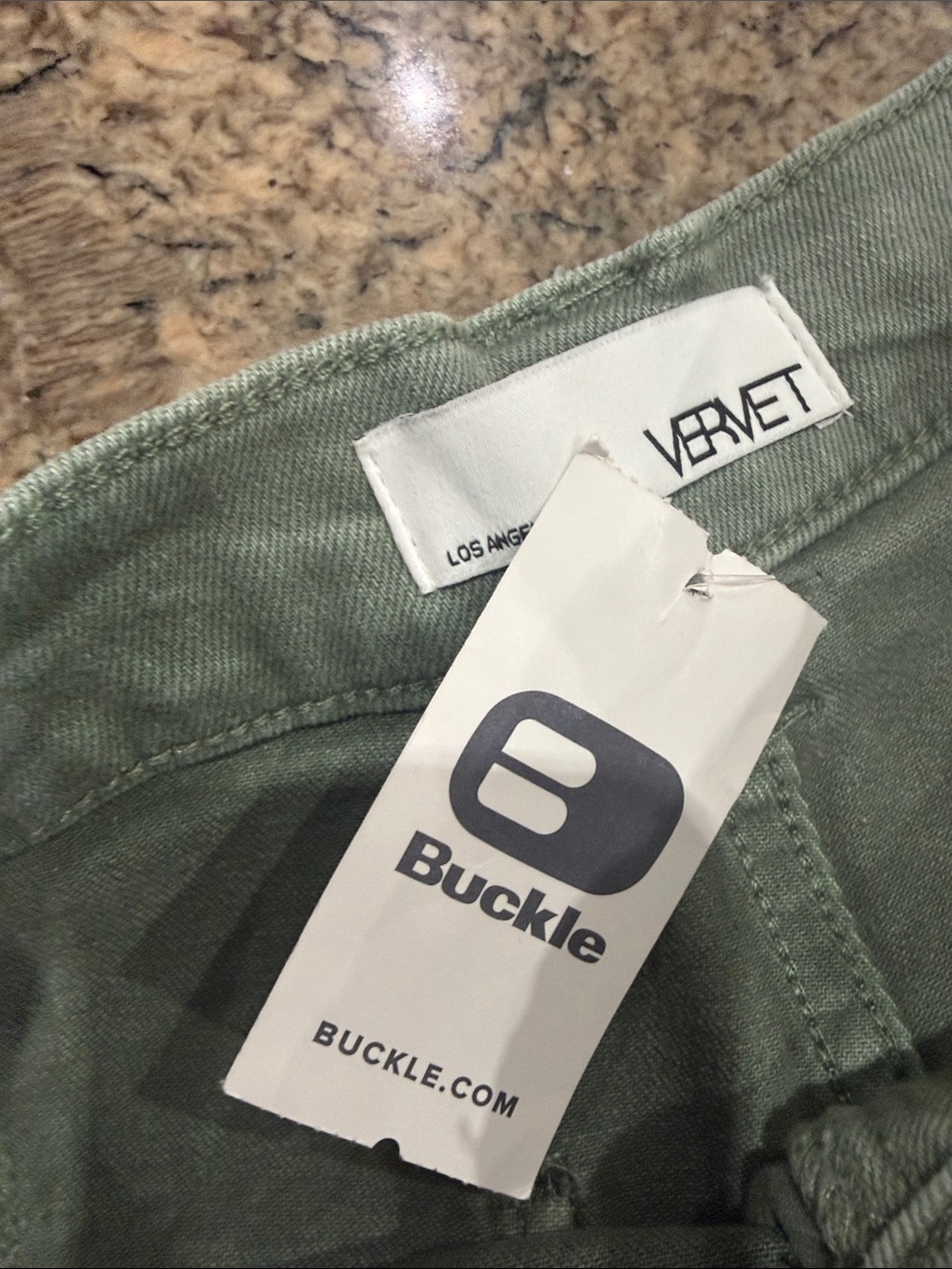 Olive Green High-Rise Utility Jeans for Women - Picture 8 of 9
